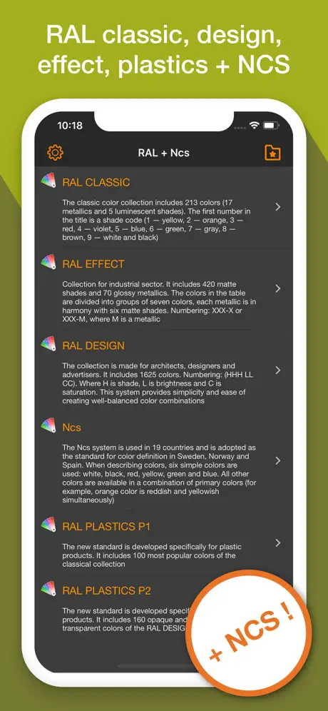 RAL: Paleta de cores. 3D color