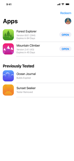 ‎TestFlight Screenshot