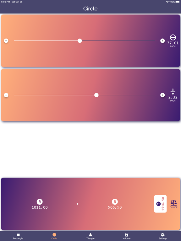 Resin Calculator iPad screenshot 6 - Utilities app
