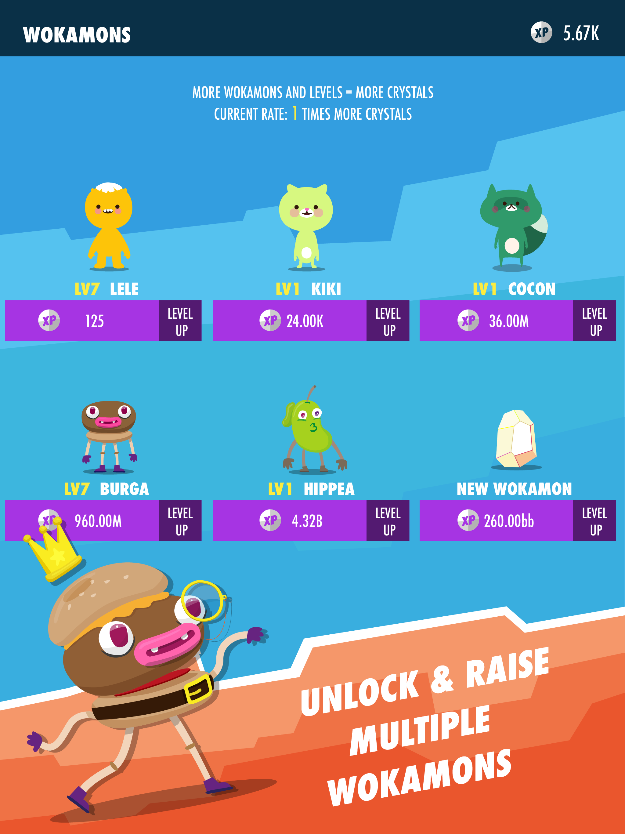 Wokamon: pedometer tamagotchi