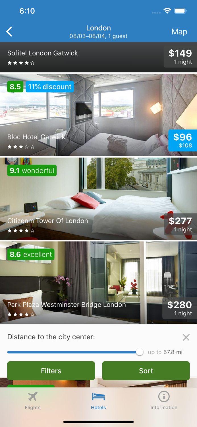 Flights at low prices