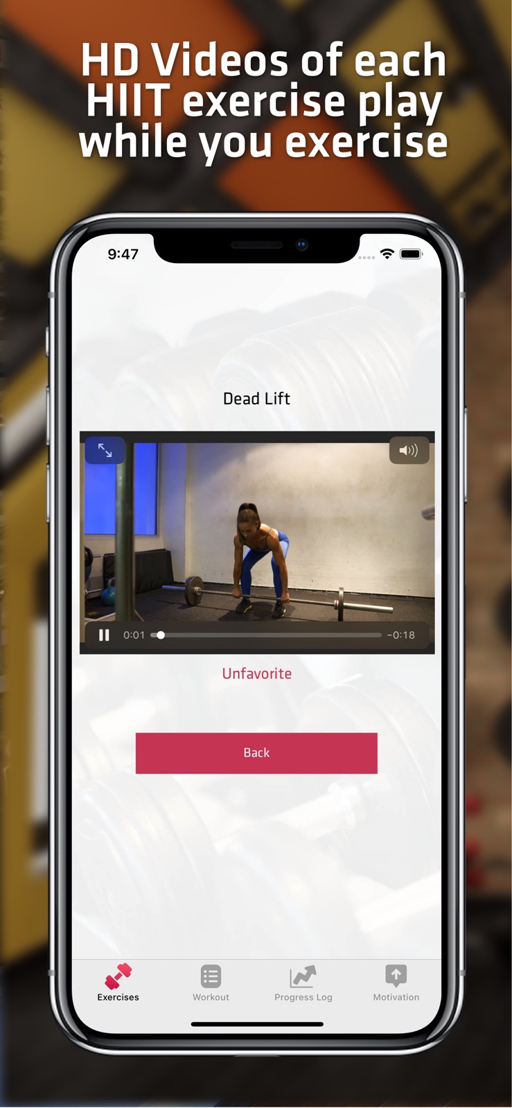 Gym HIIT Workout for Women iphone screenshot 4