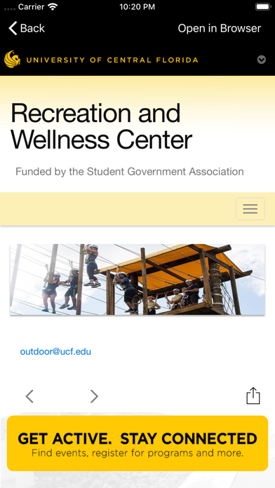 UCF Rec & Wellness Center Screenshot