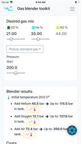 Gas blender toolkit screenshot