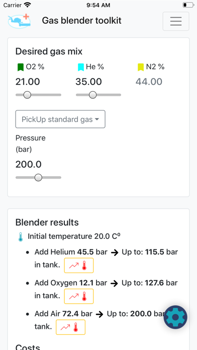 Gas blender toolkit Screenshot