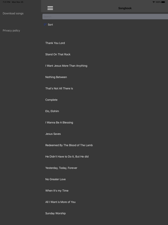 Songbook - Christian iPad screenshot 6 - Entertainment app