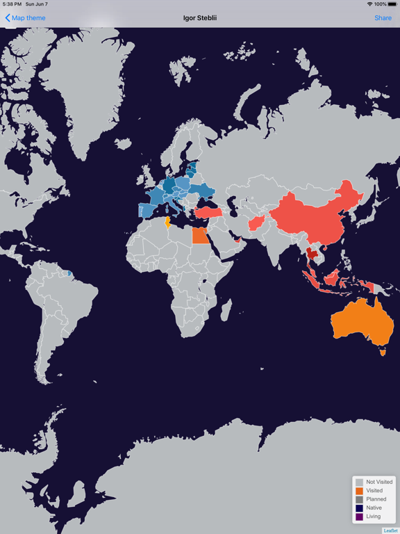 Scratch My Map iPad screenshot 8 - Travel app