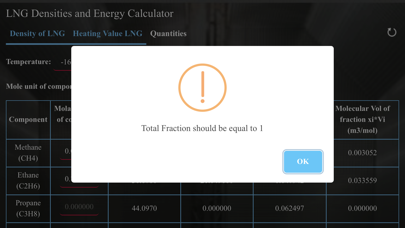 Screenshot #2 pour LNG Densities and Energy calc