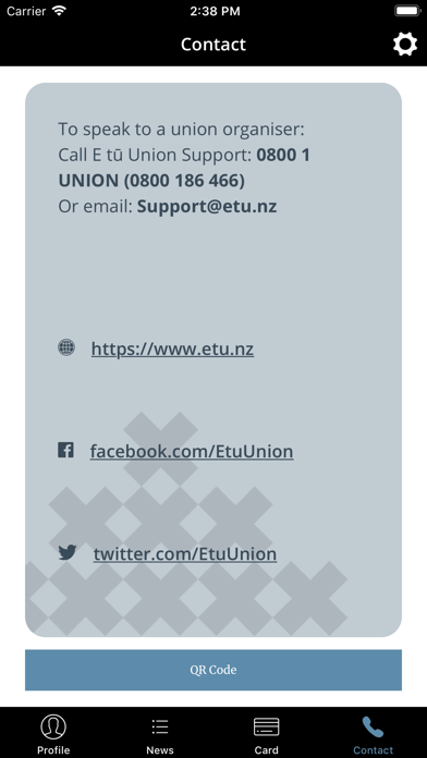 E tū Union Toolbox screenshot