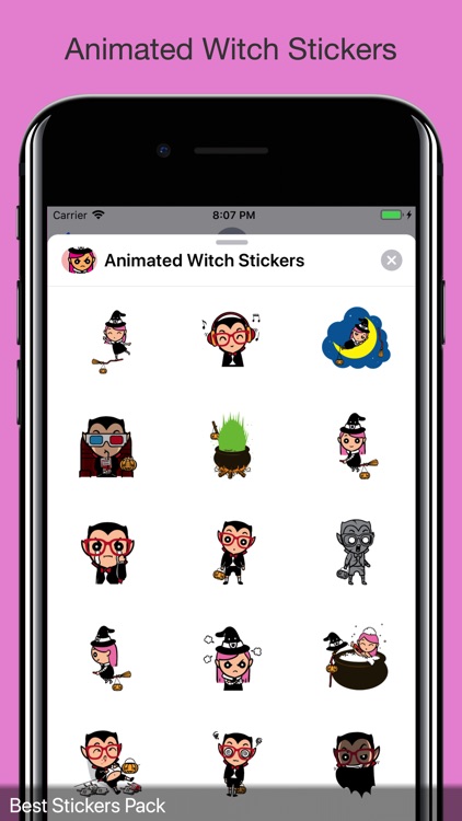 Animated Witch Stickers