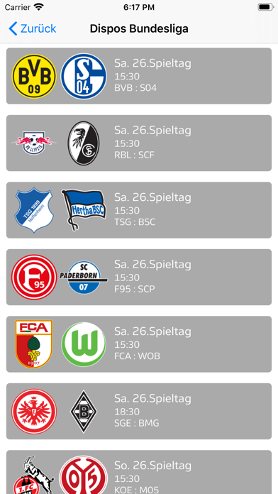 Sportcast - Dispo-App Screenshot