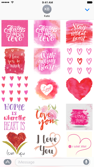 Screenshot #1 pour I Love You - Stickers