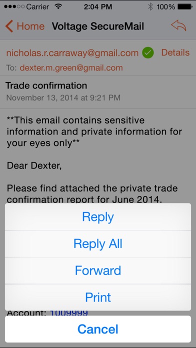 How to cancel & delete Voltage Mail for BlackBerry from iphone & ipad 3