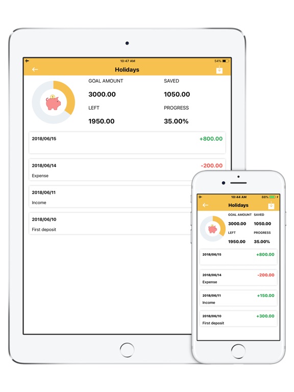 Screenshot #5 pour Savings Goals + Save money app