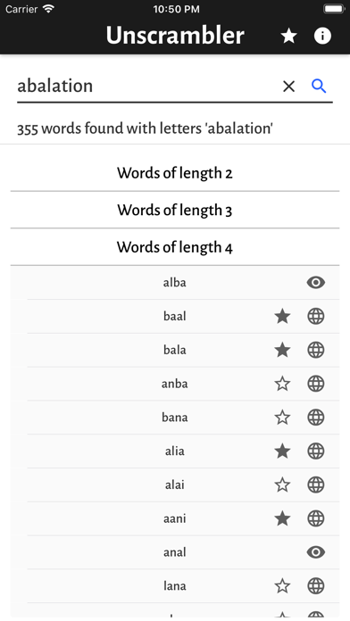 Screenshot #1 pour Word Unscrambler/Finder