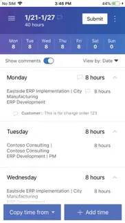 dynamics 365 project timesheet iphone screenshot 3