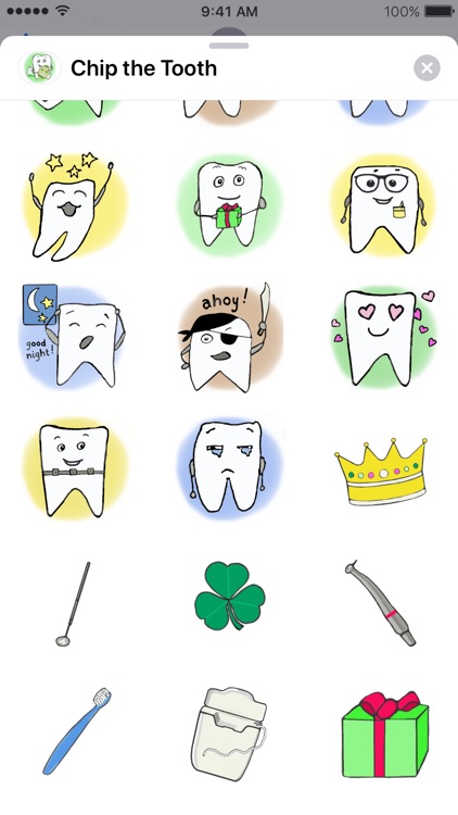 Chip the Tooth cute stickers