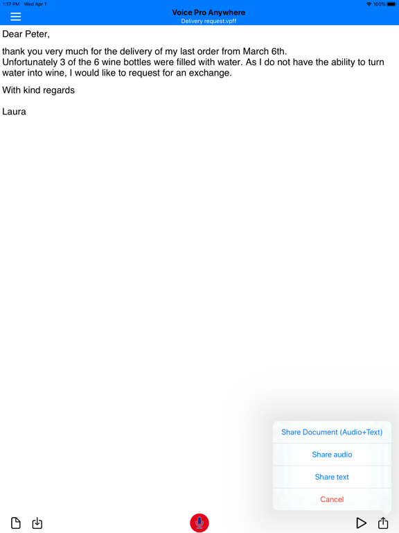 App screenshot