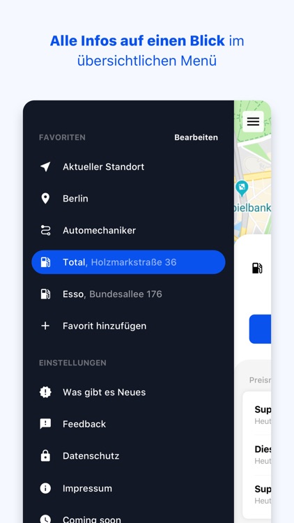 TankenApp mit Benzinpreistrend screenshot-3