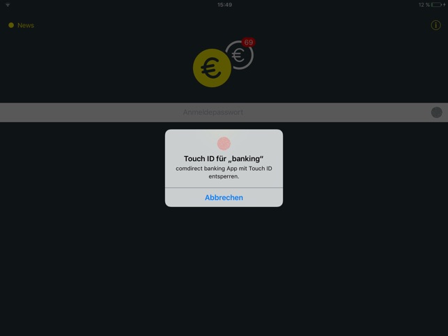 comdirect banking App Screenshot