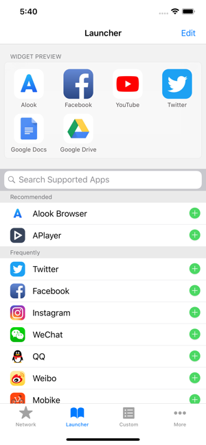 Alook Widget Screenshot
