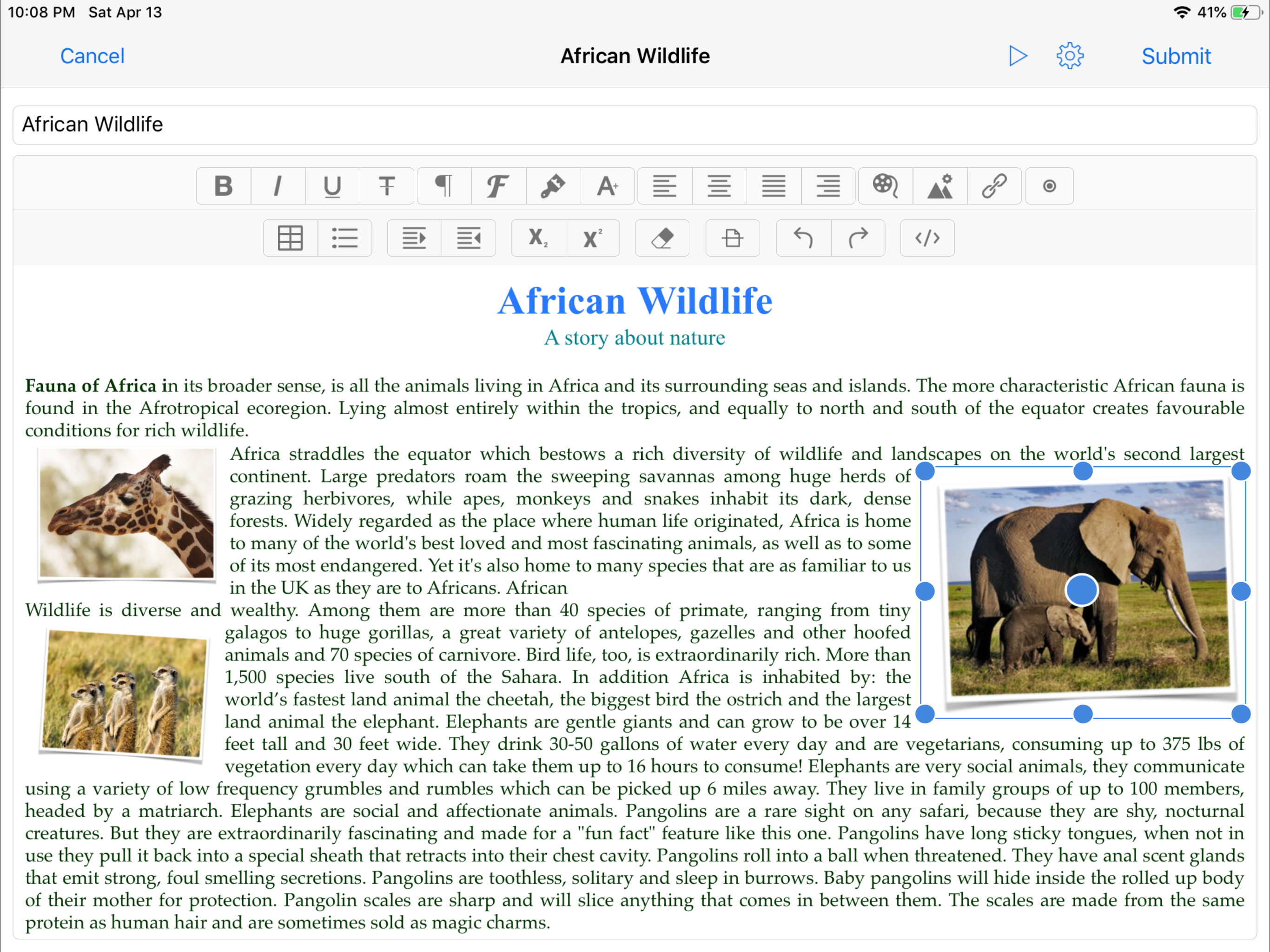 BlogTouch for Wordpress.com