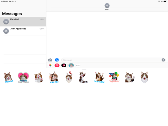 Rexiecat iPad screenshot 1 - Stickers app