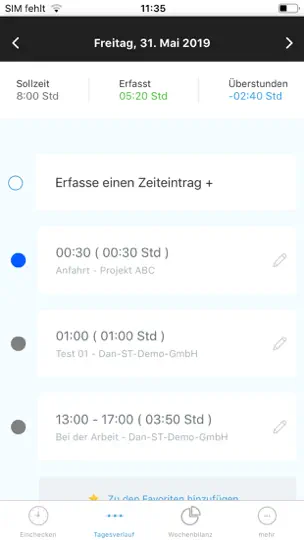 Screenshot von Staff Times - My Time auf dem iPhone 2