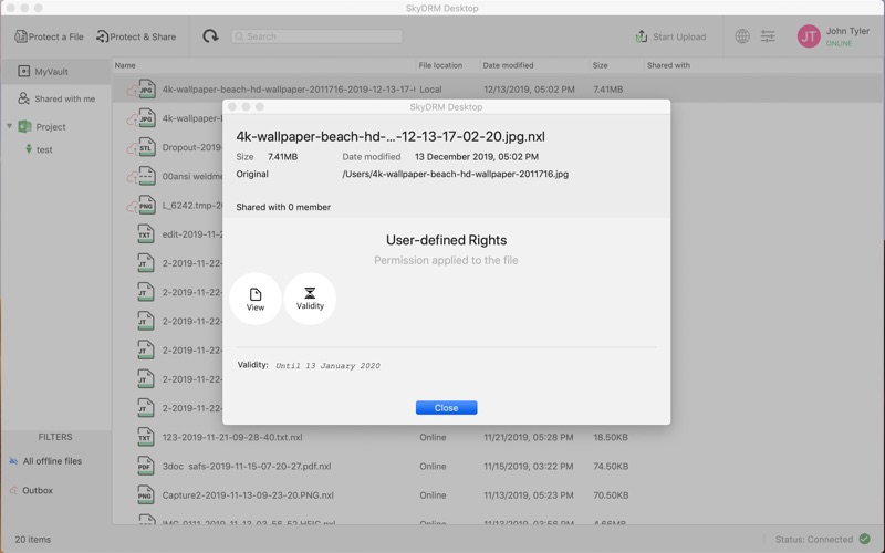SkyDRM iPhone screenshot 2 - Productivity app