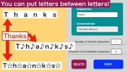 How to cancel & delete put a letter between letters! 1