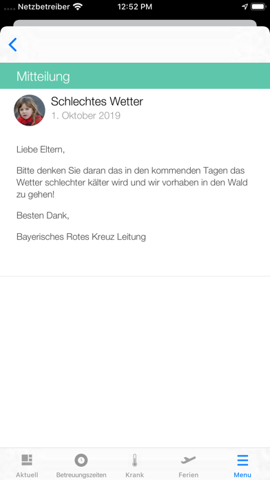 BRK Kita Eltern Screenshot