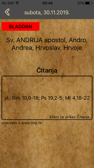 Katolički molitvenik+kalendar Screenshot