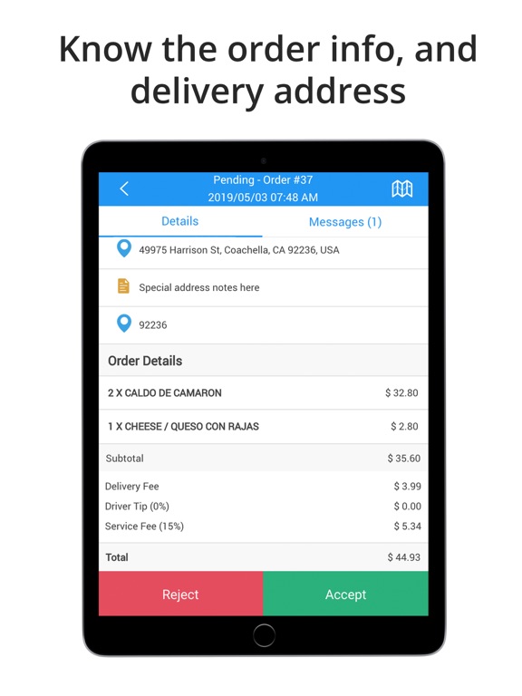 Screenshot #6 pour Bite2u Driver App