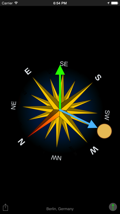 Sun Compass App Screenshot