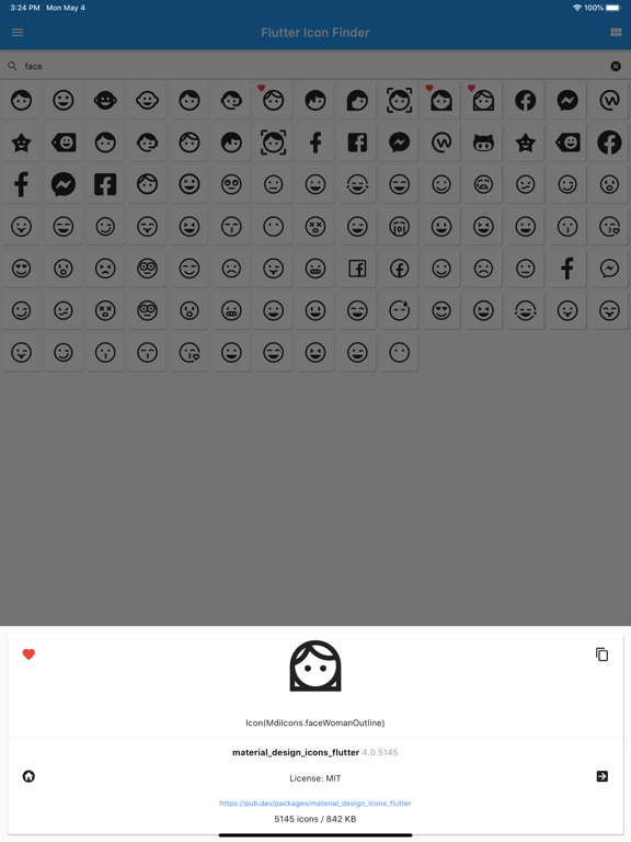 Icon Finder for Flutter iPad screenshot 4 - Developer Tools app