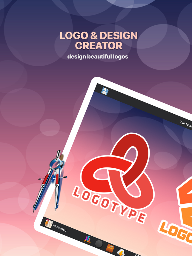 צילום מסך של יוצר לוגו ועיצובים