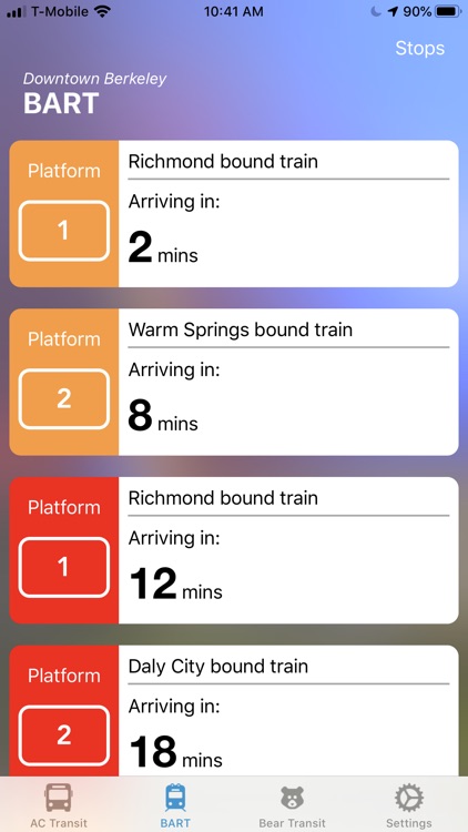CalTransit for iPhone