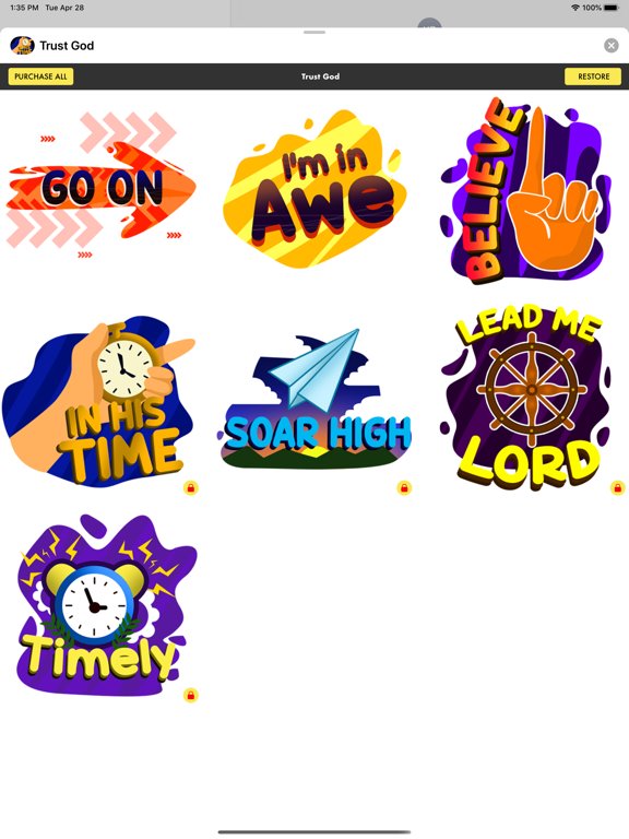 Screenshot #4 pour Trust God Stickers
