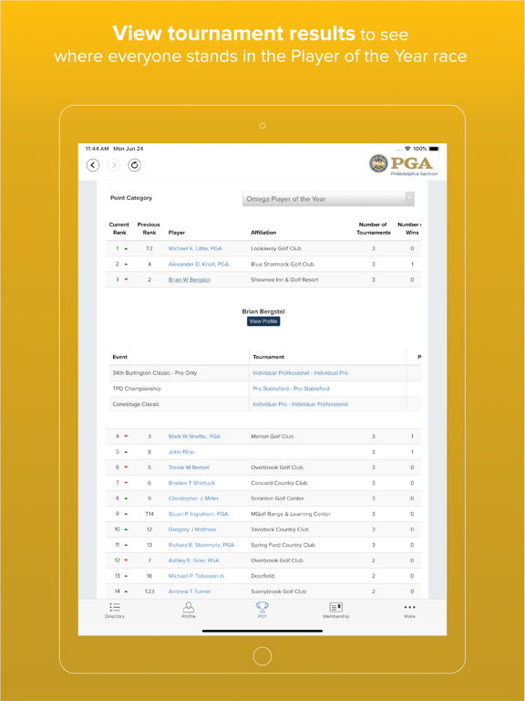 Philadelphia PGA Section iPad screenshot 4 - Sports app