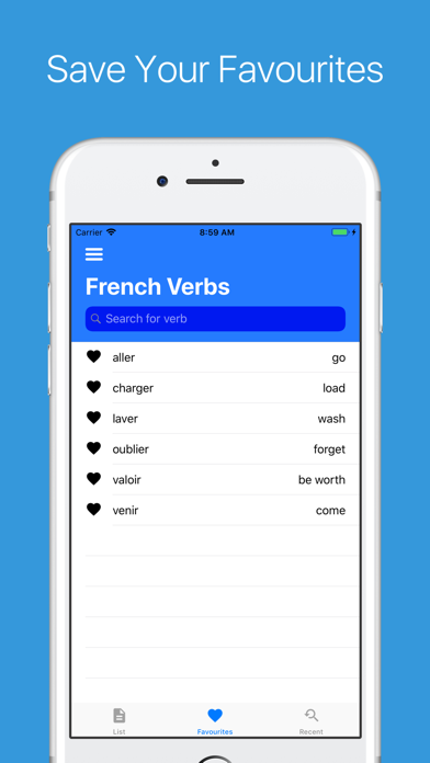 French Verb Conjugator Pro Screenshot