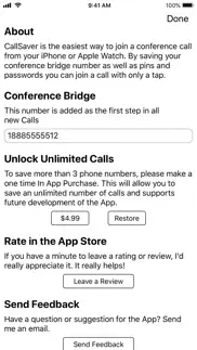 callsaver: conference dialer iphone screenshot 2