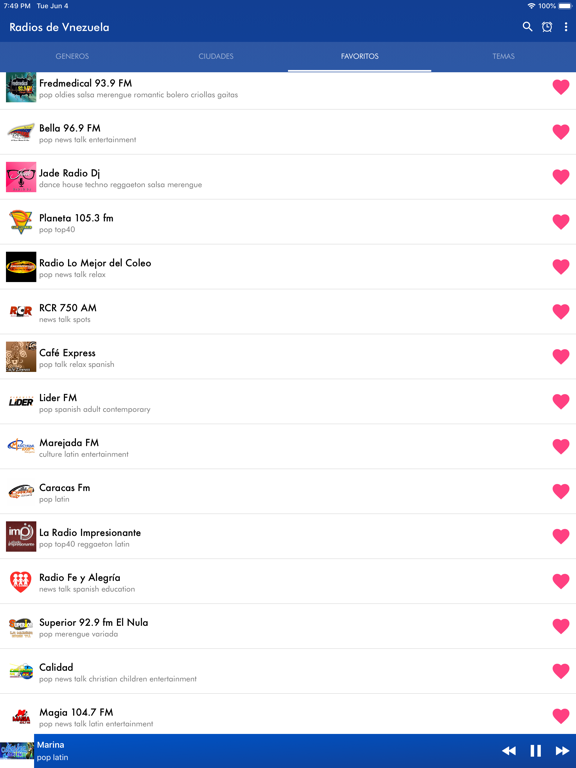 Radios de Venezuela iPad screenshot 4 - Music app