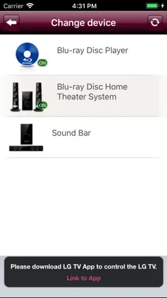 LG AV Remote iPhone image 1