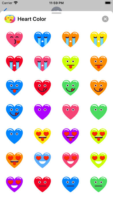 Screenshot #3 pour Heart Face Multicolor Stickers