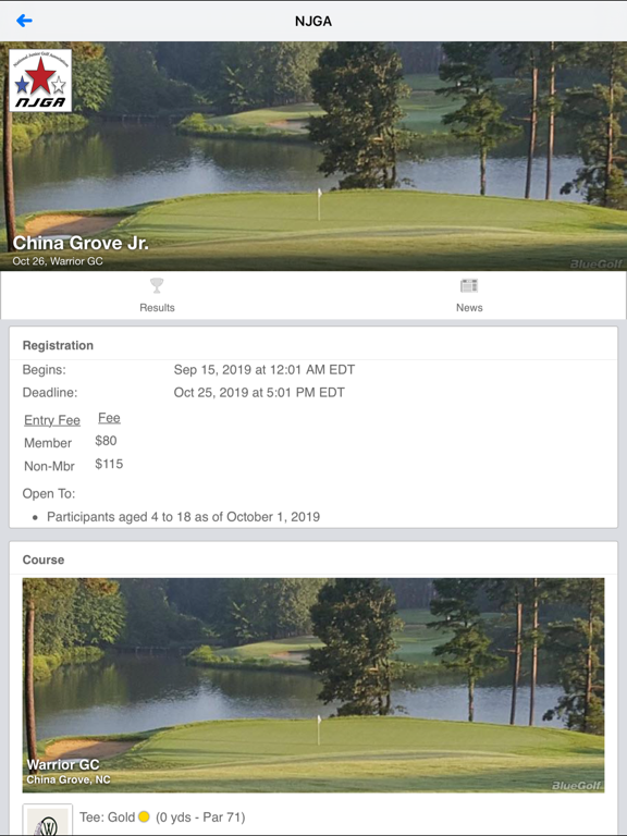 Screenshot #6 pour National Jr. Golf Association