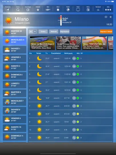 Screenshot von Meteo HD - By ILMeteo.it auf dem iPhone 1