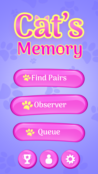 Cute Cats Memory Match Game Screenshot