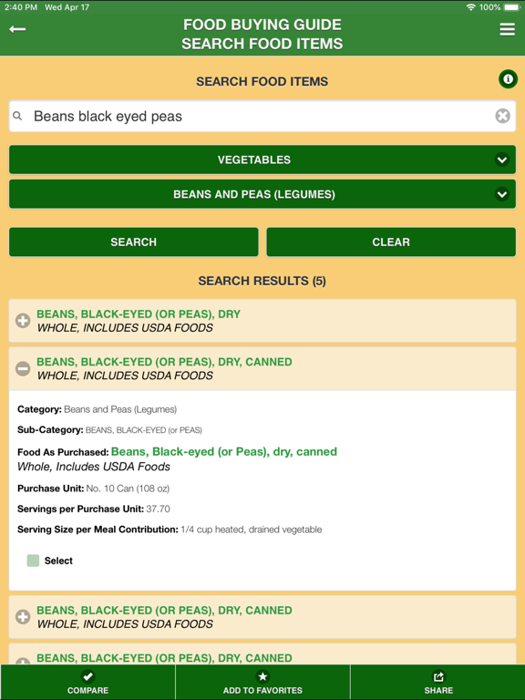 USDA FBG iPad screenshot 4 - Education app