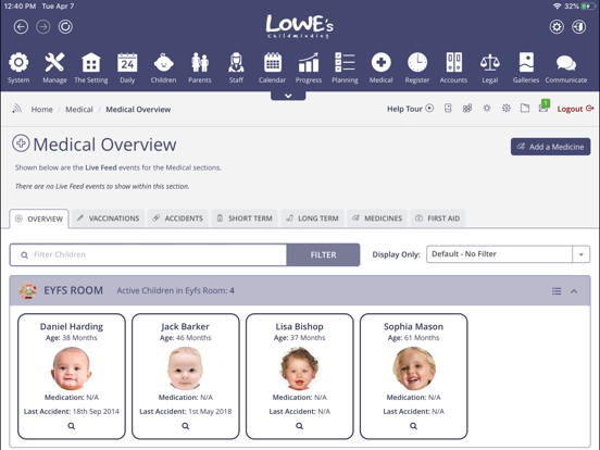Lowes Childminding iPad screenshot