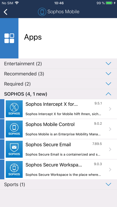 Screenshot #2 pour Sophos Mobile Control